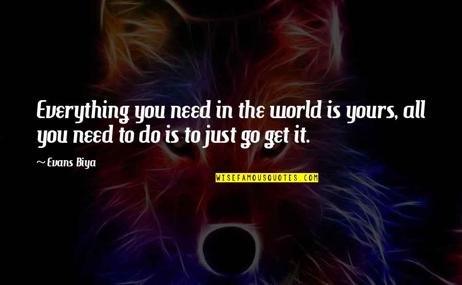 Wolflike Corgi Quotes By Evans Biya: Everything you need in the world is yours,
