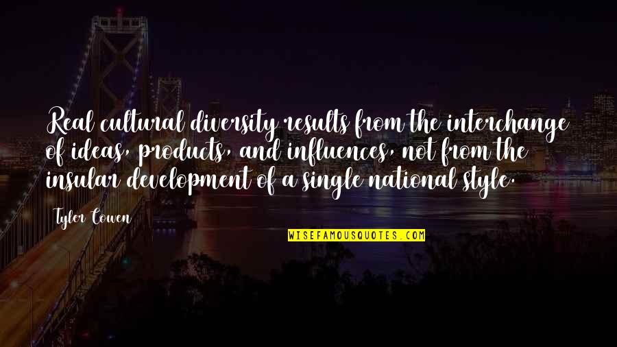 Wolfling Book Quotes By Tyler Cowen: Real cultural diversity results from the interchange of