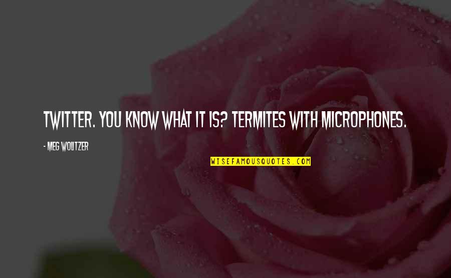 Wolitzer Meg Quotes By Meg Wolitzer: Twitter. You know what it is? Termites with Wolitzer Meg Quotes By Meg Wolitzer: Twitter. You know what it is? Termites with