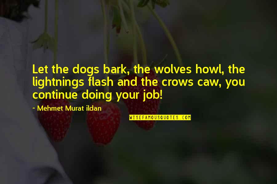 Wolves And Quotes By Mehmet Murat Ildan: Let the dogs bark, the wolves howl, the