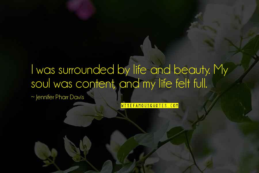 Woman Months Quotes By Jennifer Pharr Davis: I was surrounded by life and beauty. My