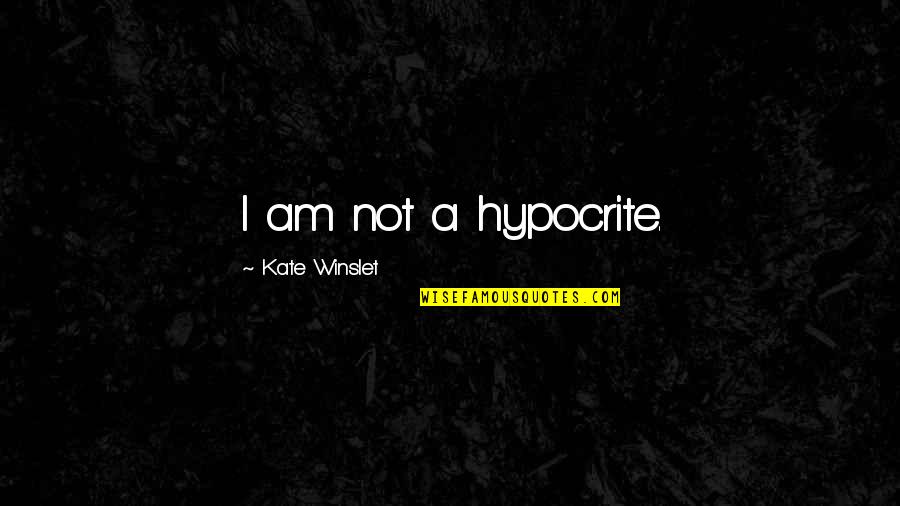 Woman Simple Sketch Quotes By Kate Winslet: I am not a hypocrite.