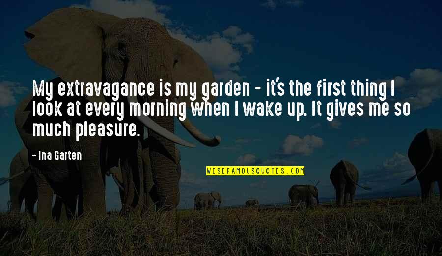 Wombmate Quotes By Ina Garten: My extravagance is my garden - it's the