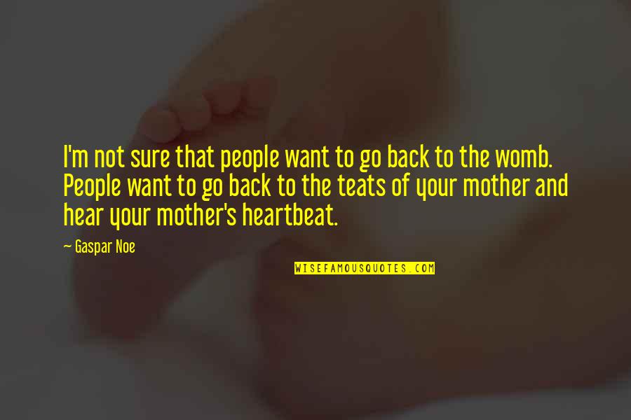 Womb's Quotes By Gaspar Noe: I'm not sure that people want to go Womb's Quotes By Gaspar Noe: I'm not sure that people want to go
