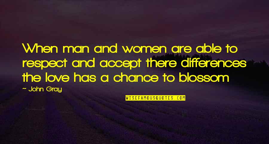 Women Respect Quotes By John Gray: When man and women are able to respect