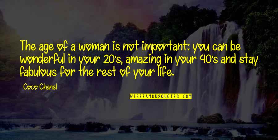 Womens Dignity Quotes By Coco Chanel: The age of a woman is not important: Womens Dignity Quotes By Coco Chanel: The age of a woman is not important:
