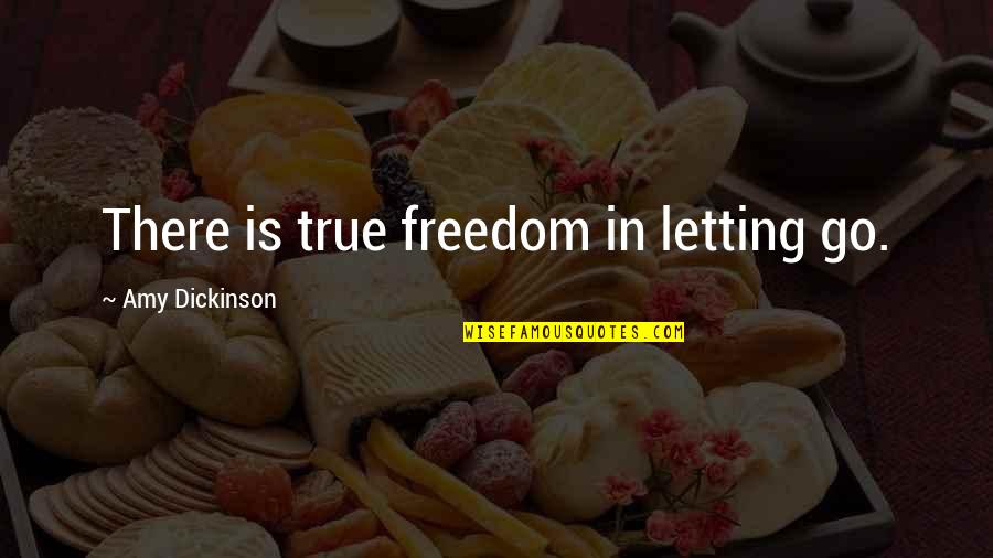 Women's Freedom Quotes By Amy Dickinson: There is true freedom in letting go.