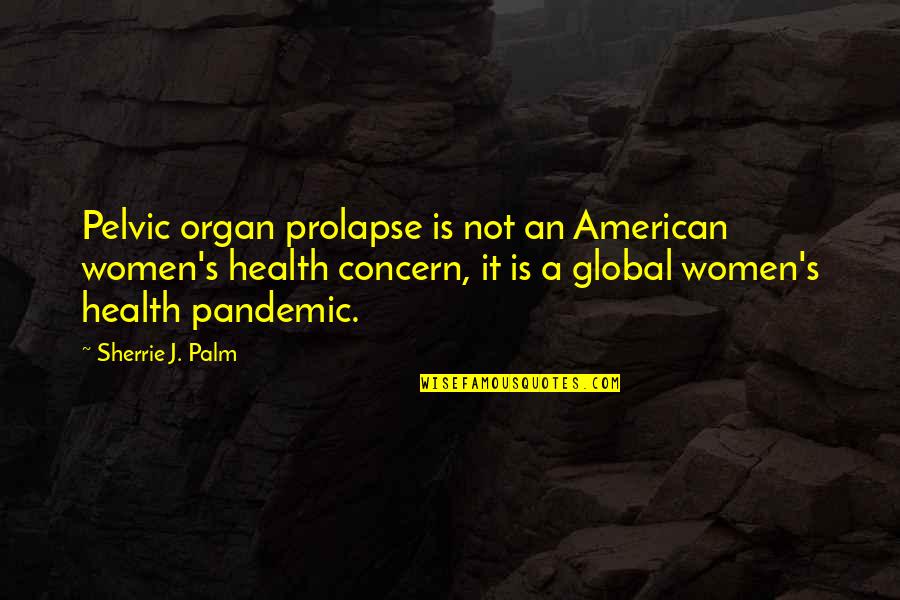 Women's Health Quotes By Sherrie J. Palm: Pelvic organ prolapse is not an American women's