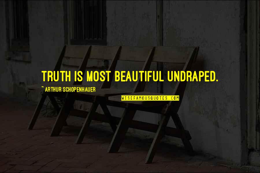 Womens Needs Quotes By Arthur Schopenhauer: Truth is most beautiful undraped.