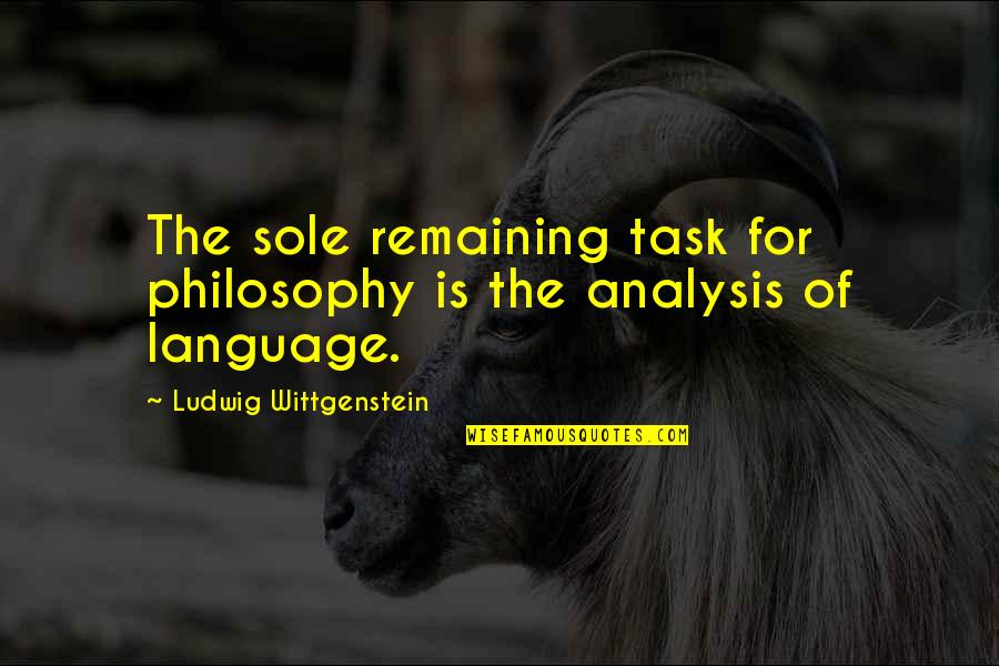 Wonder Book Review Quotes By Ludwig Wittgenstein: The sole remaining task for philosophy is the Wonder Book Review Quotes By Ludwig Wittgenstein: The sole remaining task for philosophy is the