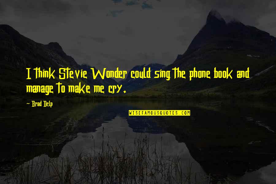 Wonder If You Think Of Me Quotes By Brad Delp: I think Stevie Wonder could sing the phone