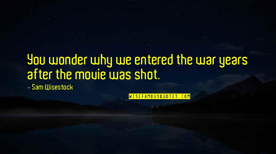 Wonder The Movie Quotes By Sam Wisestock: You wonder why we entered the war years