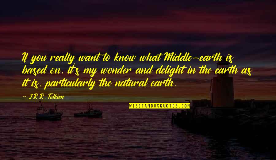 Wonder What If Quotes By J.R.R. Tolkien: If you really want to know what Middle-earth Wonder What If Quotes By J.R.R. Tolkien: If you really want to know what Middle-earth