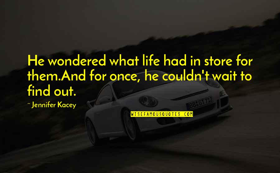 Wondered Quotes By Jennifer Kacey: He wondered what life had in store for