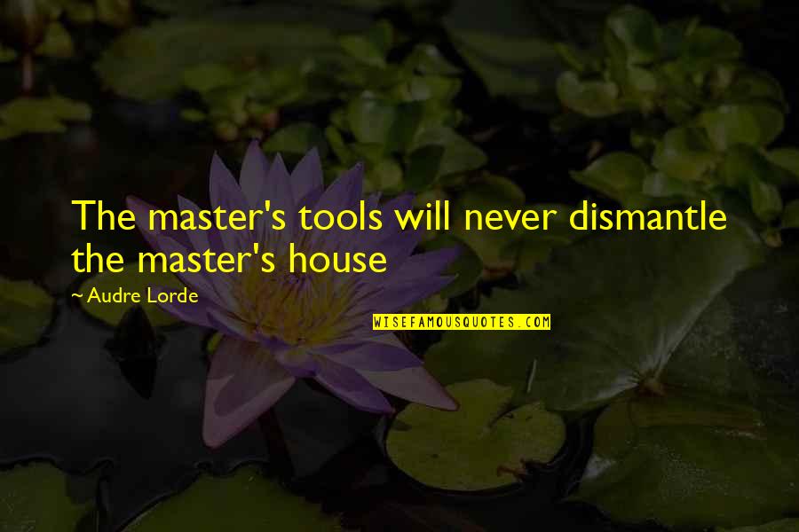 Wonderful Shakespeare Quotes By Audre Lorde: The master's tools will never dismantle the master's