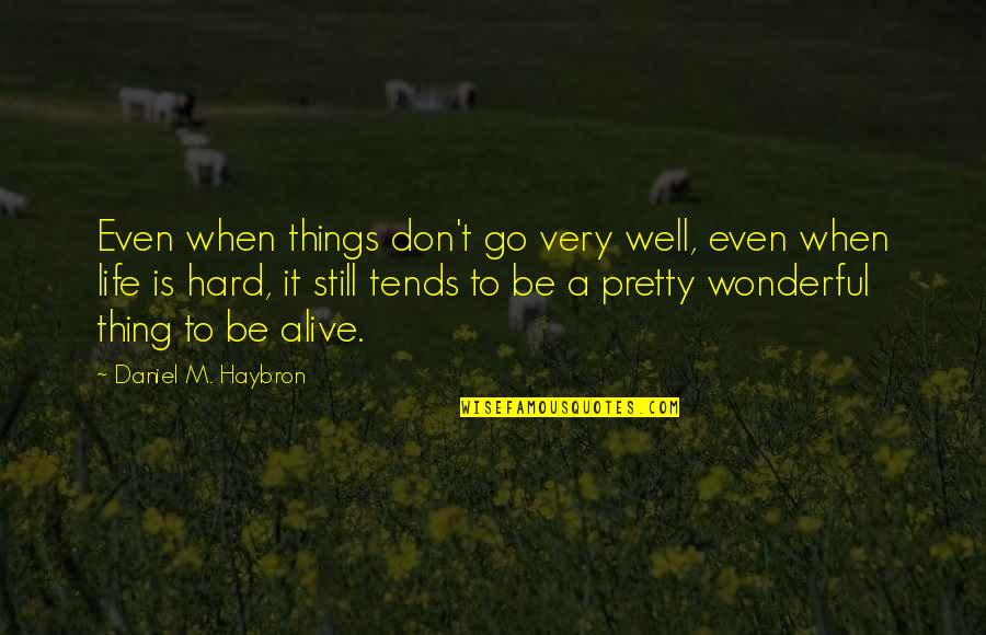 Wonderful Things In Life Quotes By Daniel M. Haybron: Even when things don't go very well, even Wonderful Things In Life Quotes By Daniel M. Haybron: Even when things don't go very well, even