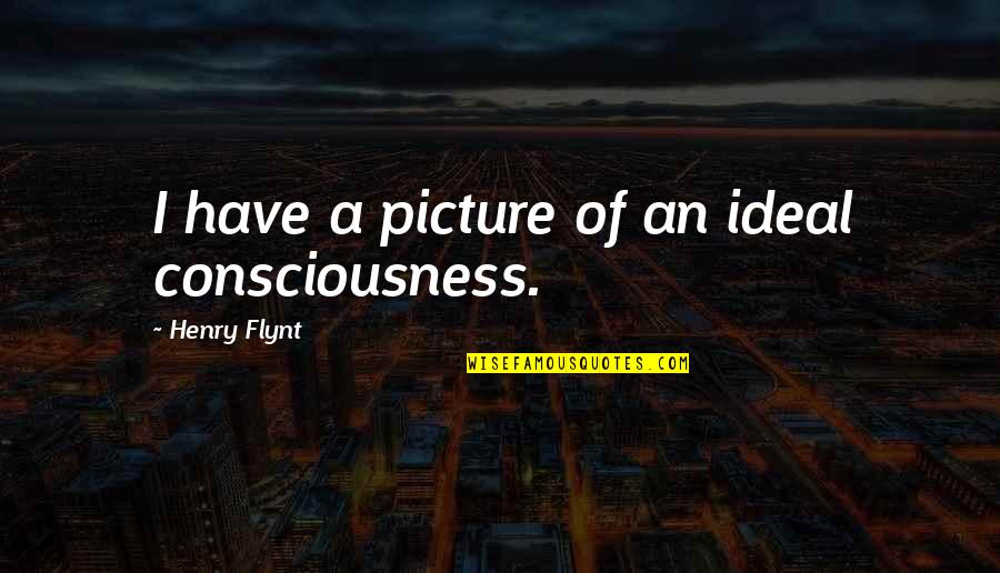 Wondering Heart Quotes By Henry Flynt: I have a picture of an ideal consciousness.