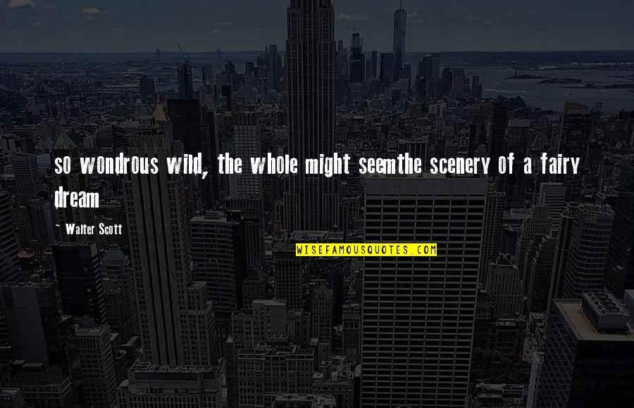 Wondrous Quotes By Walter Scott: so wondrous wild, the whole might seemthe scenery