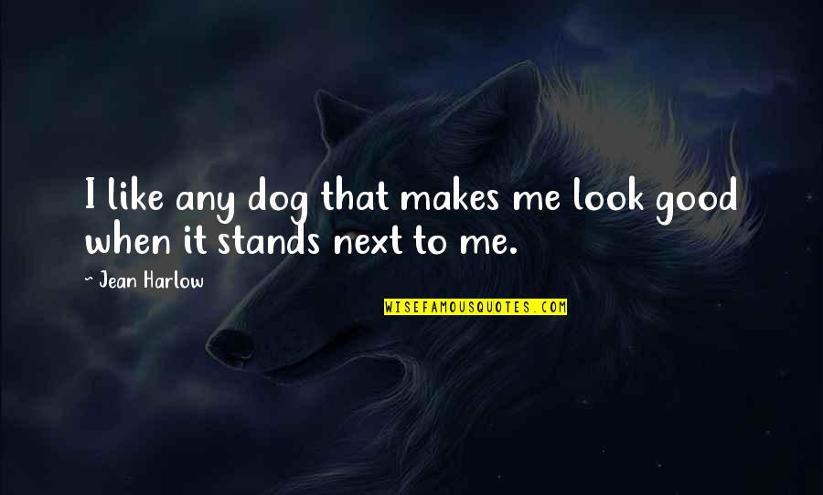 Wonsees Quotes By Jean Harlow: I like any dog that makes me look