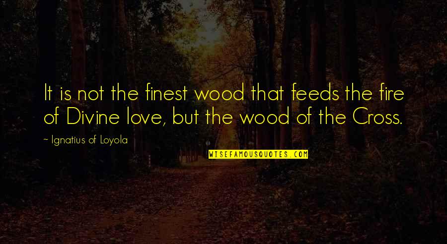 Wood And Love Quotes By Ignatius Of Loyola: It is not the finest wood that feeds