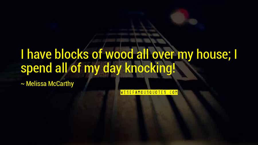 Wood Blocks Quotes By Melissa McCarthy: I have blocks of wood all over my
