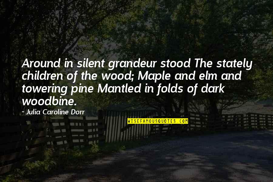 Woodbine Quotes By Julia Caroline Dorr: Around in silent grandeur stood The stately children