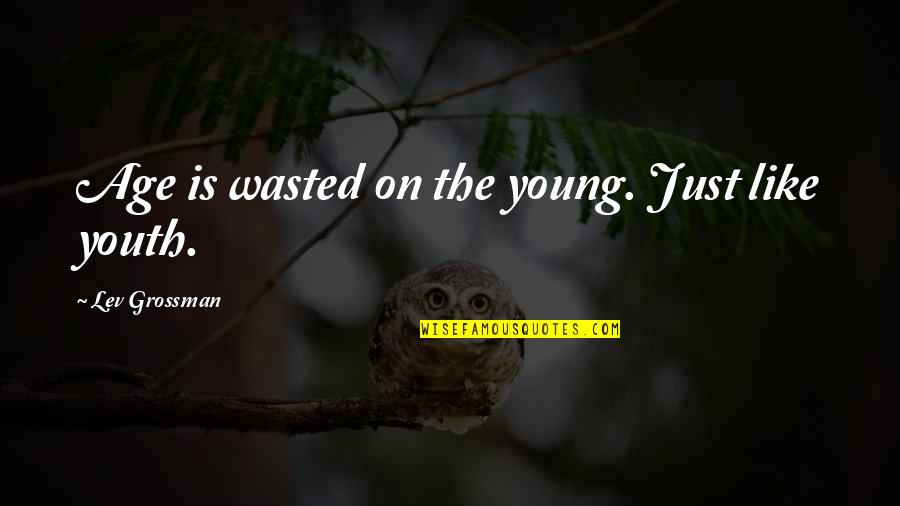 Woodcrafter Quotes By Lev Grossman: Age is wasted on the young. Just like