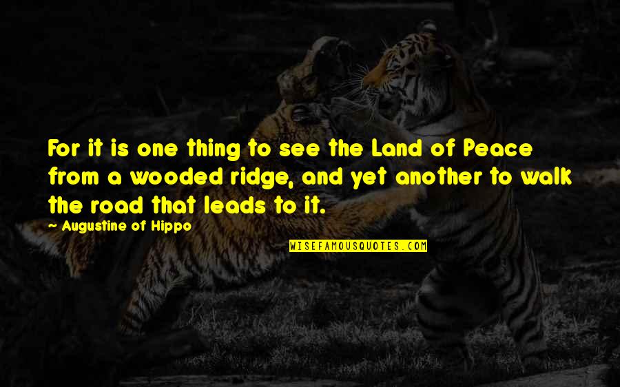Wooded Land Quotes By Augustine Of Hippo: For it is one thing to see the