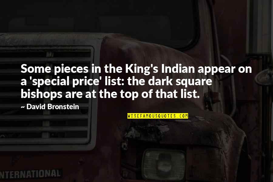Woodings Anchor Quotes By David Bronstein: Some pieces in the King's Indian appear on