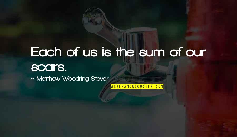 Woodring Quotes By Matthew Woodring Stover: Each of us is the sum of our