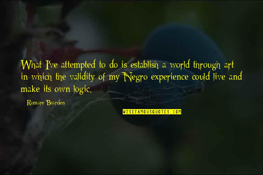 Woods And Meadows Quotes By Romare Bearden: What I've attempted to do is establish a Woods And Meadows Quotes By Romare Bearden: What I've attempted to do is establish a