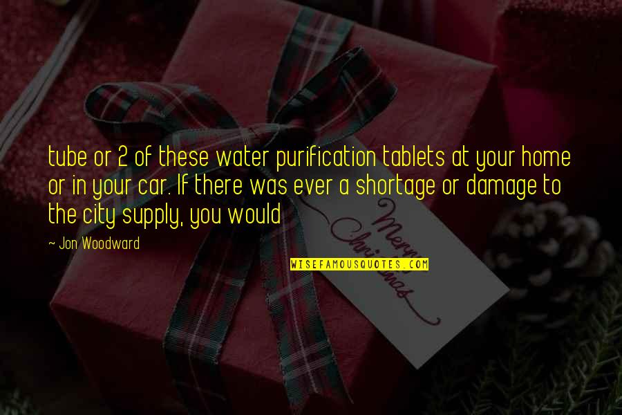 Woodward Quotes By Jon Woodward: tube or 2 of these water purification tablets