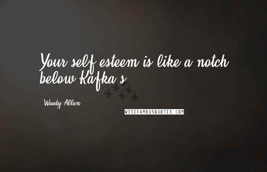 Woody Allen quotes: Your self esteem is like a notch below Kafka's.