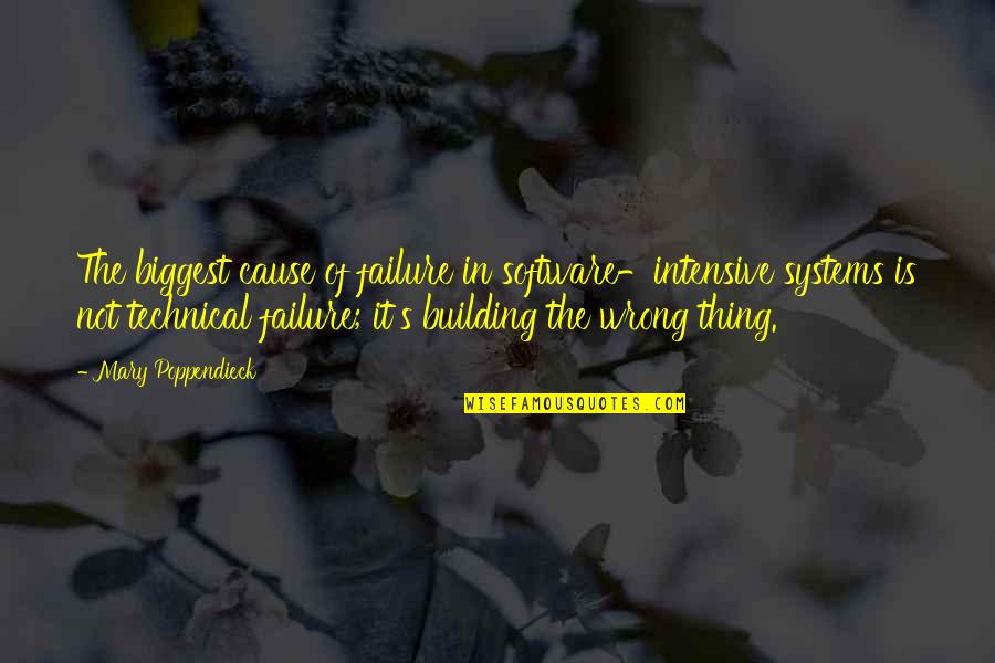 Wool Socks Newfoundland Quotes By Mary Poppendieck: The biggest cause of failure in software-intensive systems Wool Socks Newfoundland Quotes By Mary Poppendieck: The biggest cause of failure in software-intensive systems