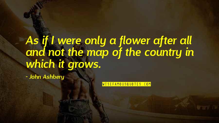 Wooldoor Quotes By John Ashbery: As if I were only a flower after