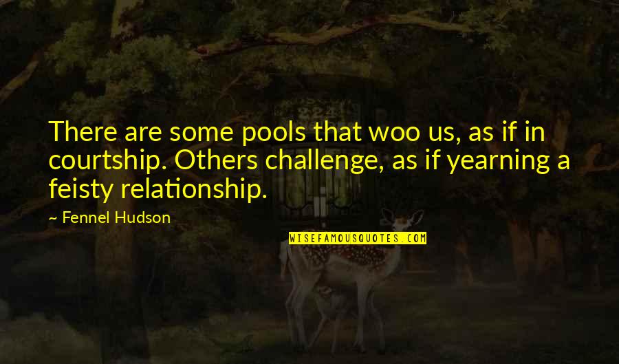 Woo's Quotes By Fennel Hudson: There are some pools that woo us, as