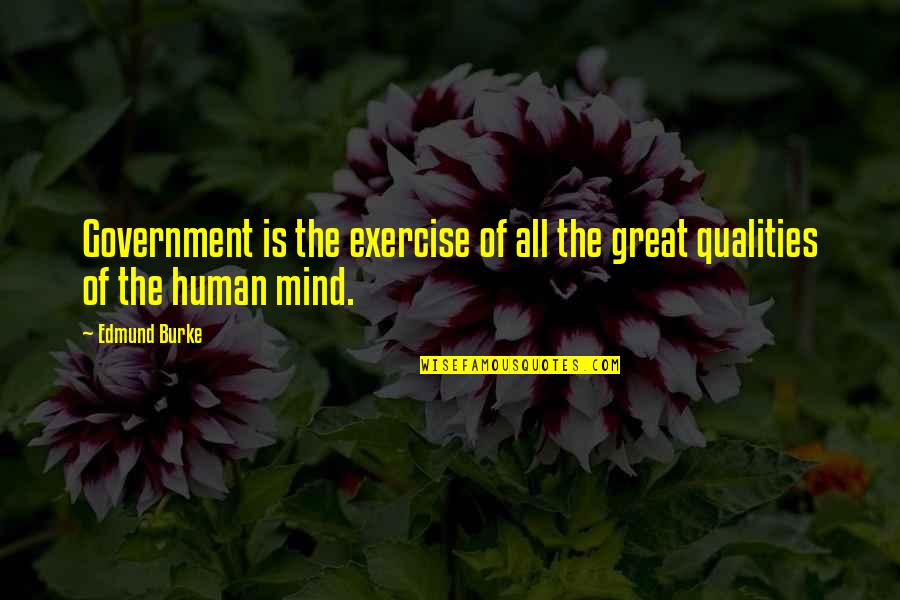Woozy Feeling Quotes By Edmund Burke: Government is the exercise of all the great