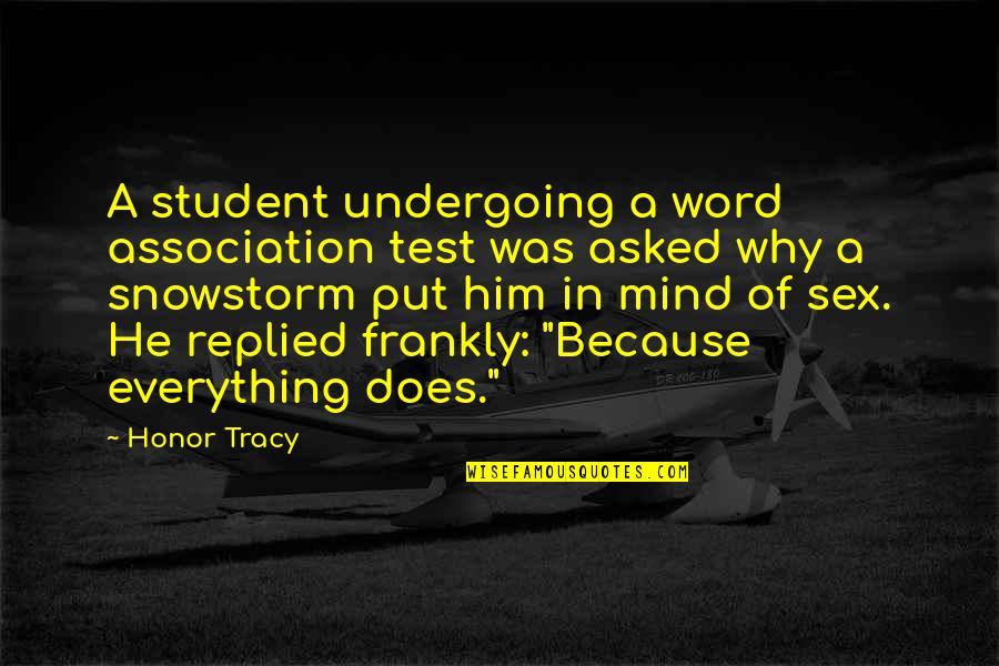 Word Association Quotes By Honor Tracy: A student undergoing a word association test was Word Association Quotes By Honor Tracy: A student undergoing a word association test was