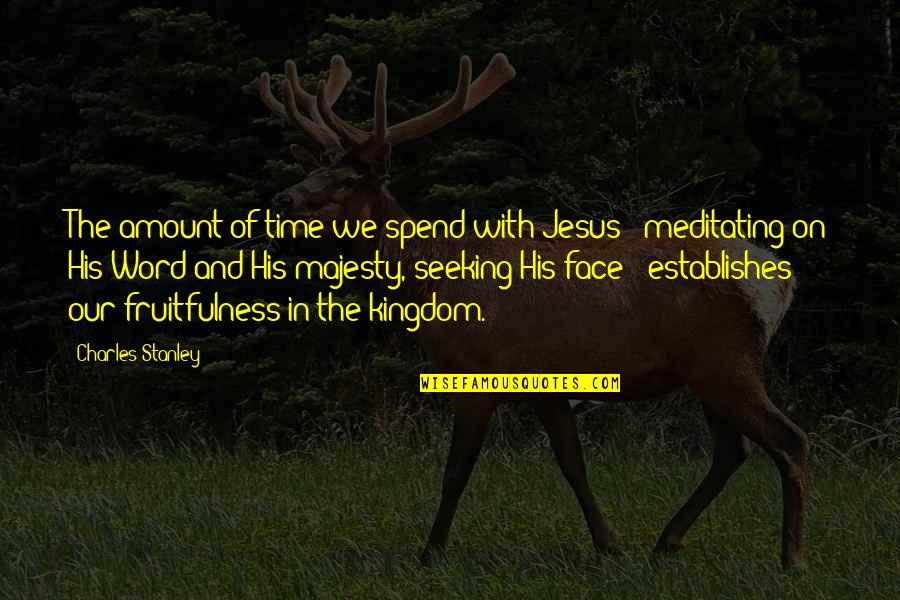 Word Of Jesus Quotes By Charles Stanley: The amount of time we spend with Jesus
