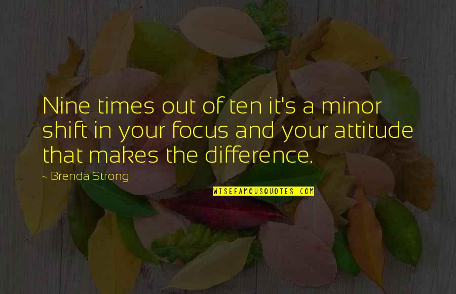 Wordier Than Thou St Quotes By Brenda Strong: Nine times out of ten it's a minor