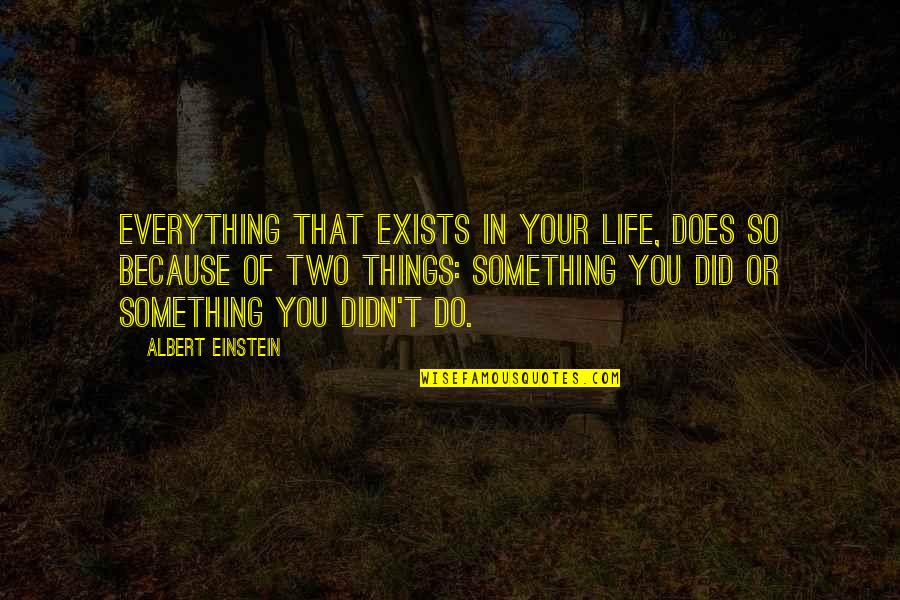Worditup Quotes By Albert Einstein: Everything that exists in your life, does so Worditup Quotes By Albert Einstein: Everything that exists in your life, does so