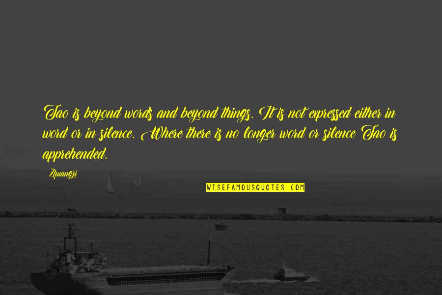 Words And Silence Quotes By Zhuangzi: Tao is beyond words and beyond things. It Words And Silence Quotes By Zhuangzi: Tao is beyond words and beyond things. It