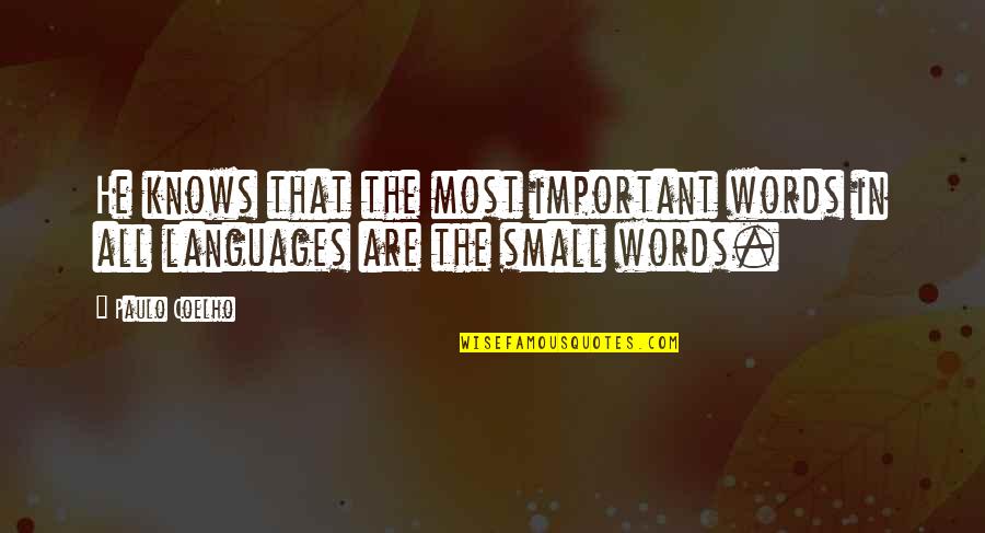 Words Are Important Quotes By Paulo Coelho: He knows that the most important words in