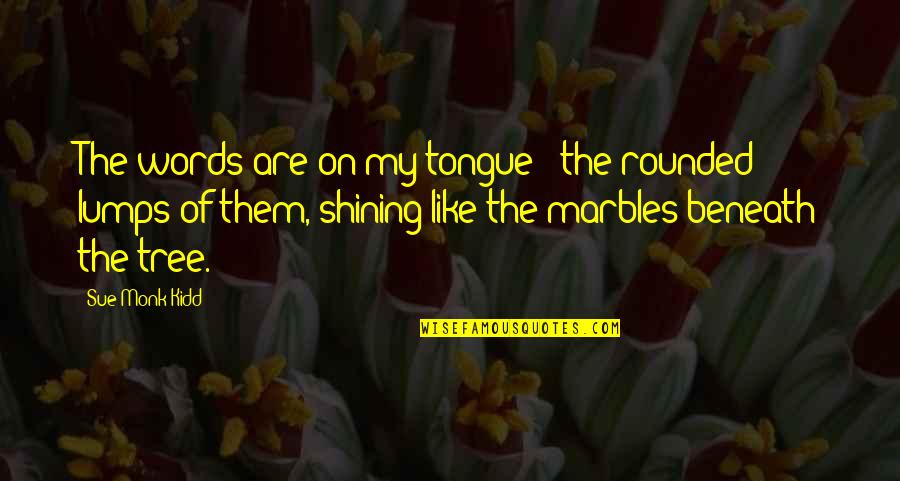 Words Are Like Quotes By Sue Monk Kidd: The words are on my tongue - the