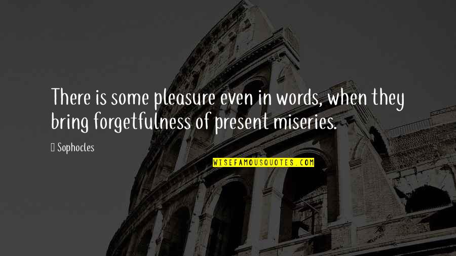 Words Bring Quotes By Sophocles: There is some pleasure even in words, when Words Bring Quotes By Sophocles: There is some pleasure even in words, when