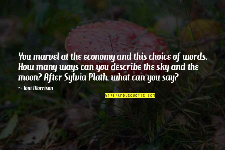 Words Can't Describe You Quotes By Toni Morrison: You marvel at the economy and this choice Words Can't Describe You Quotes By Toni Morrison: You marvel at the economy and this choice