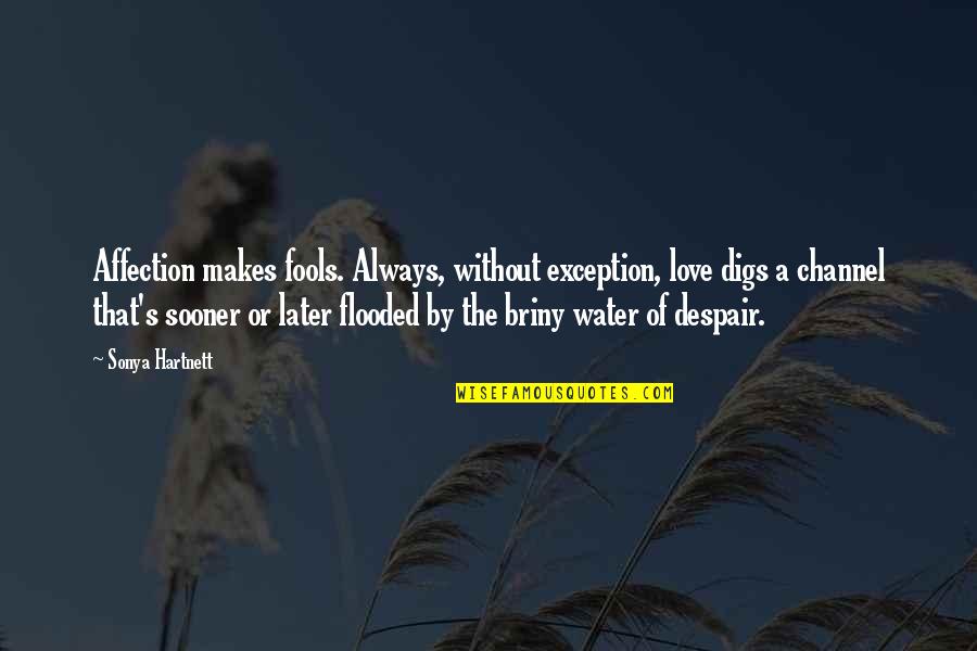 Words Coming Out Of Your Mouth Quotes By Sonya Hartnett: Affection makes fools. Always, without exception, love digs