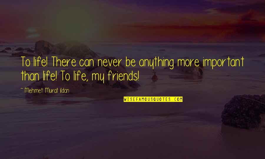 Words For Friends Quotes By Mehmet Murat Ildan: To life! There can never be anything more