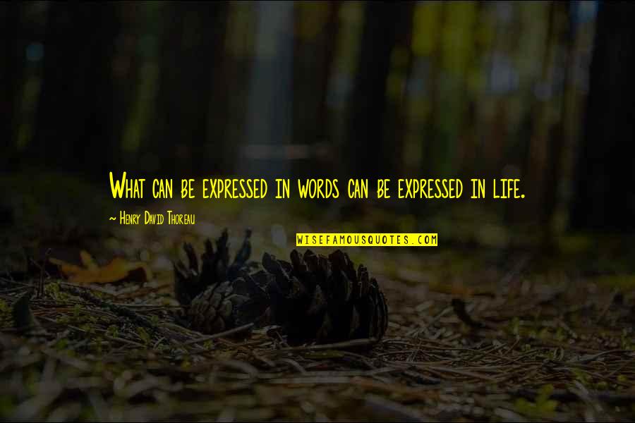 Words In Silence Quotes By Henry David Thoreau: What can be expressed in words can be Words In Silence Quotes By Henry David Thoreau: What can be expressed in words can be