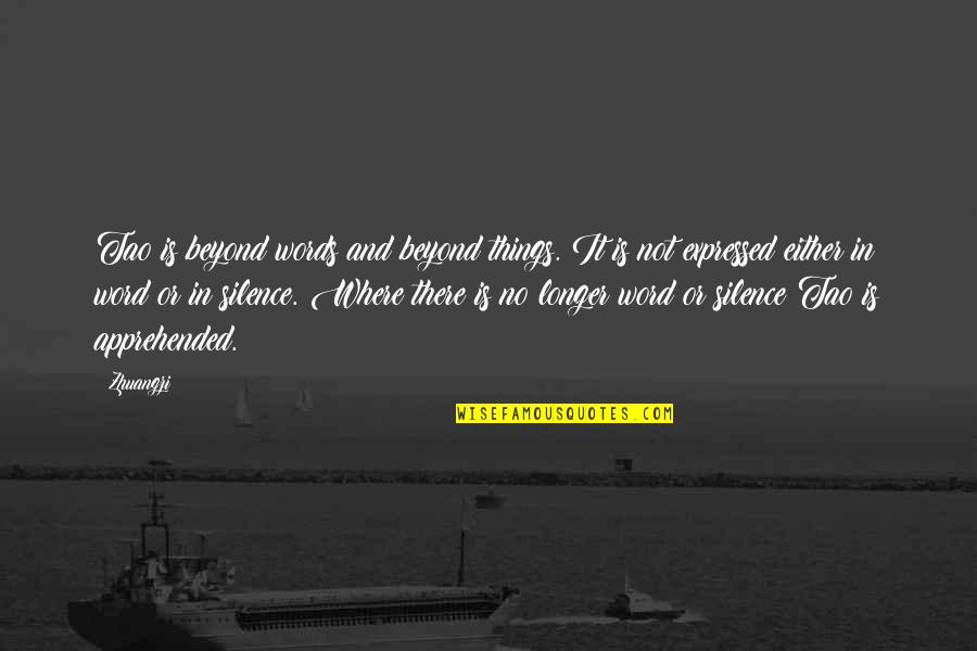 Words In Silence Quotes By Zhuangzi: Tao is beyond words and beyond things. It Words In Silence Quotes By Zhuangzi: Tao is beyond words and beyond things. It